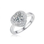 Heart Buds Moissanite Ring