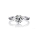 Twisted Arm Moissanite Ring