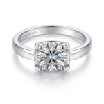 Classic Bull Head Moissanite Ring